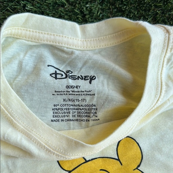 Disney Winnie the Pooh Short Sleeve Embroidered flowers Size XL - Picture 3 of 6